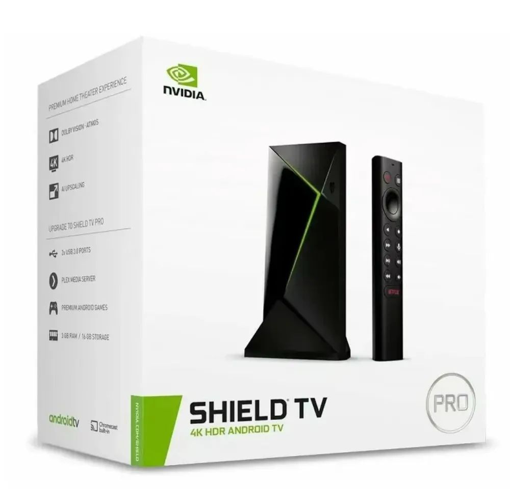 NVIDIAМедиаплеерNvidaShieldTVProBlackAndroid,3ГБ,Wi-Fi,Bluetooth,черный