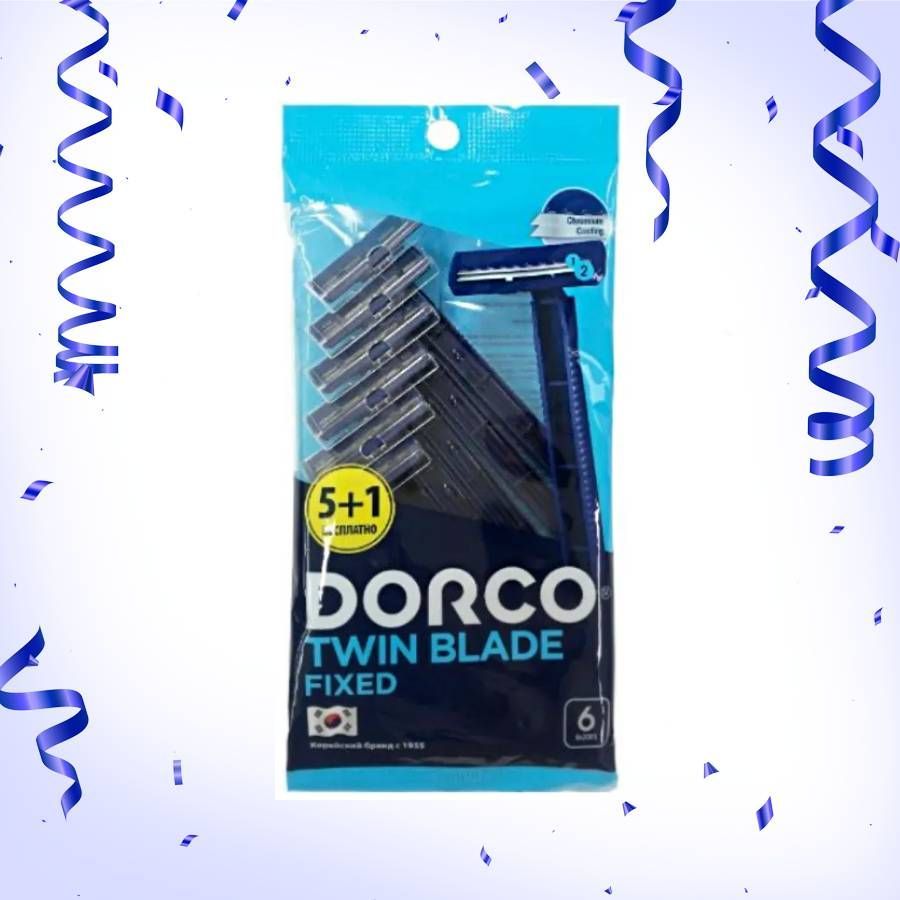 Мужская бритва Dorco, станки для бритья "Dorco 2", одноразовые, 6 шт.