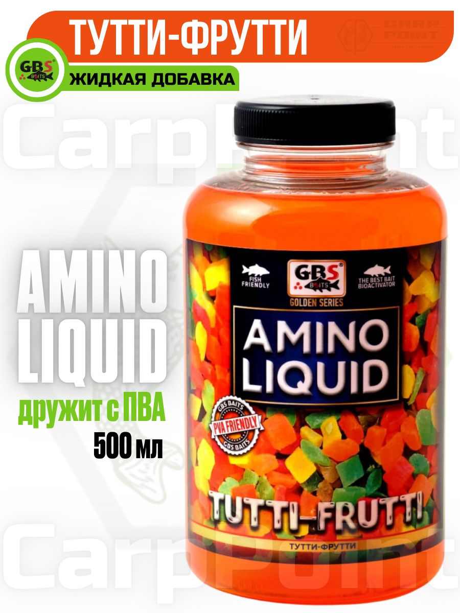 Амино ликвид GBS Baits Amino Liquid Тутти-Фрутти TUTTI-FRUTTI 0,5л (бутылка)