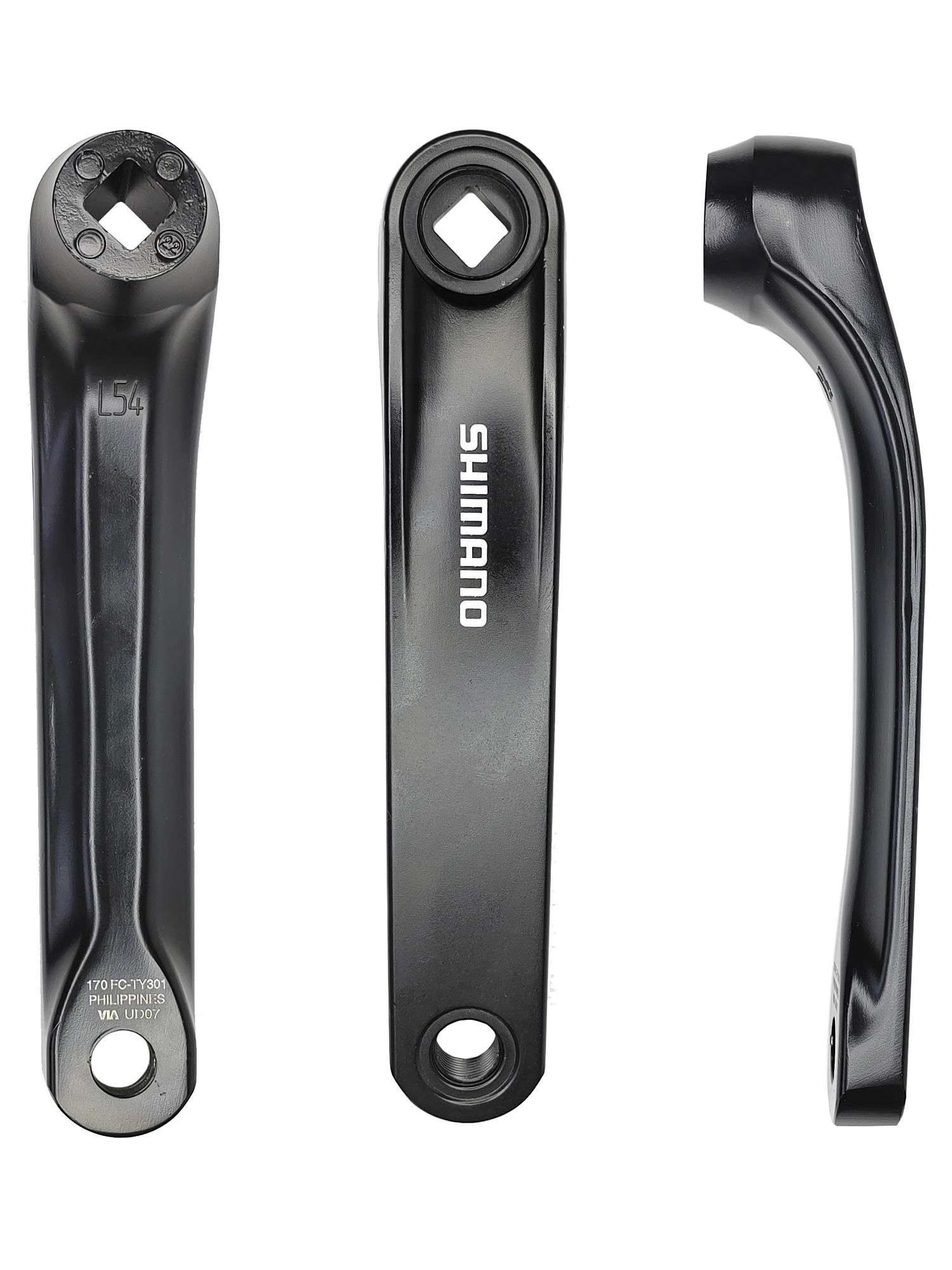 Shimano Шатуны для велосипедов FC-TY301, шатун 170 мм, под квадрат, звезды 42/34/24, с защитой, черный — Товары для велоспорта — фото 3