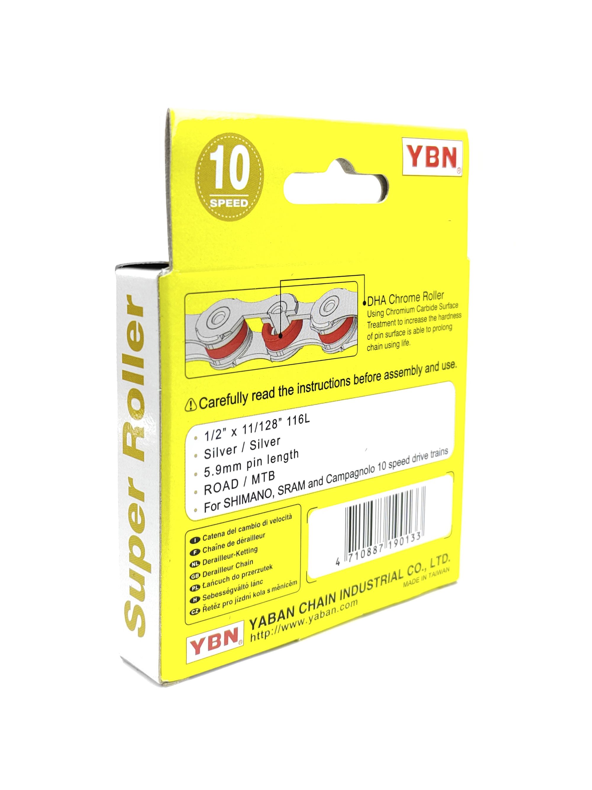YBN Цепь для велосипеда S10-RB, 1/2"x11/128", 116 звеньев, 10 скоростей, замок цепи — Товары для велоспорта — фото 6