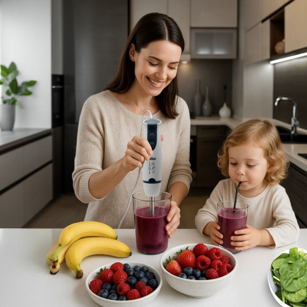 Блендер погружной 4 в 1, 4800 Вт блендер для смузи(图1)