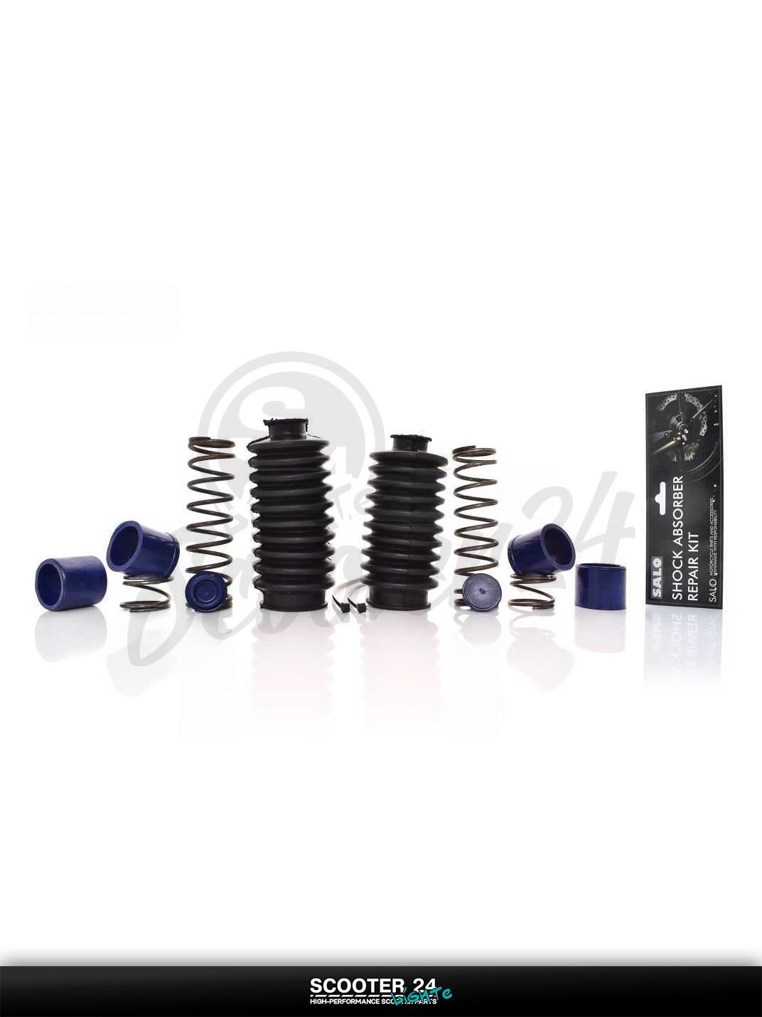 Ремкомплект вилки на скутер Yamaha JOG 3YK NEXT ZONE / Ямаха Джог ЗР и Некст Зон горизонтальный 50-80 кубов SA-12 (диск) "SALO" (втулки 25 мм пружины, гофры, хомуты,)