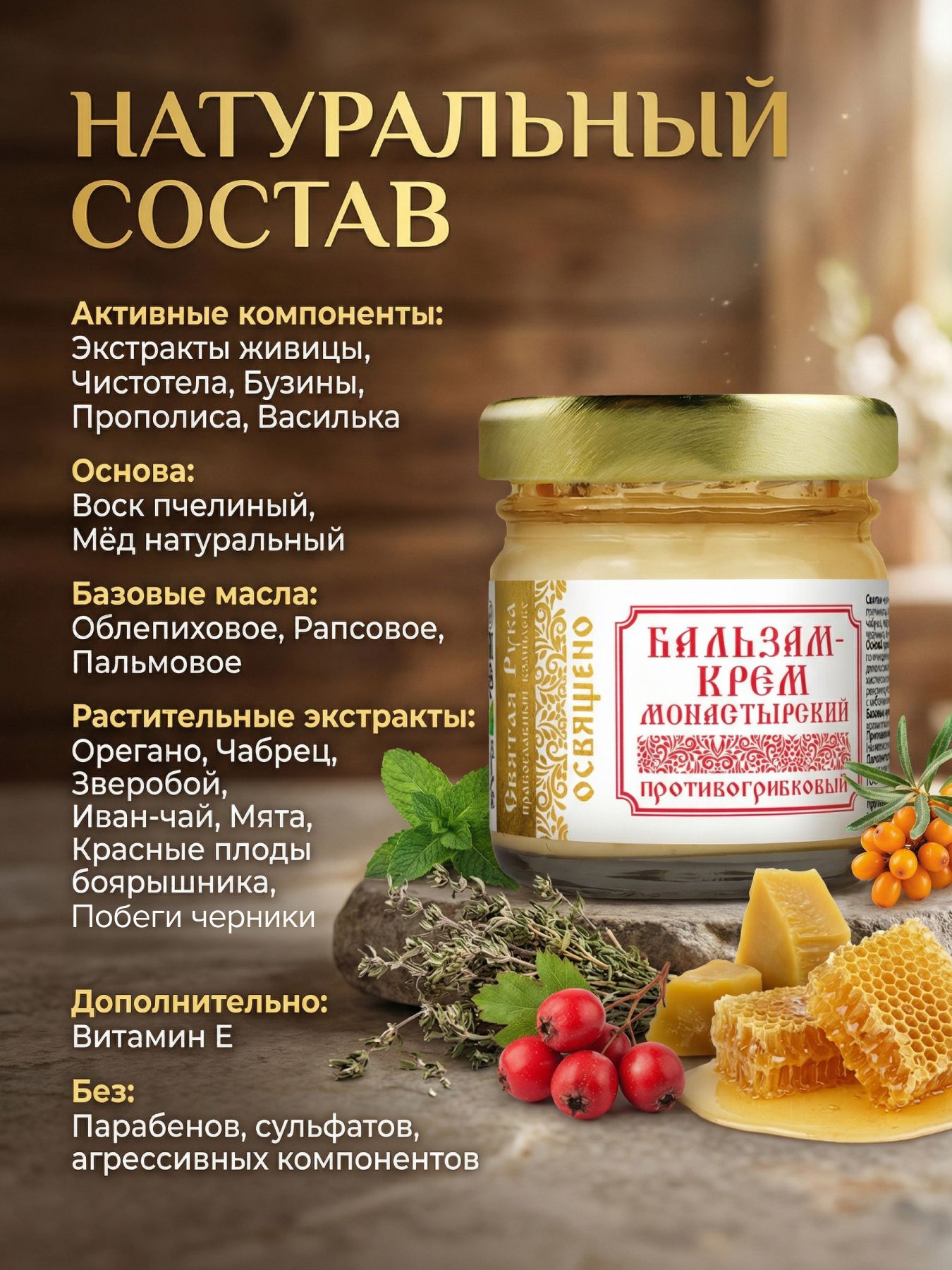 Бальзам-крем от грибка ногтей монастырский