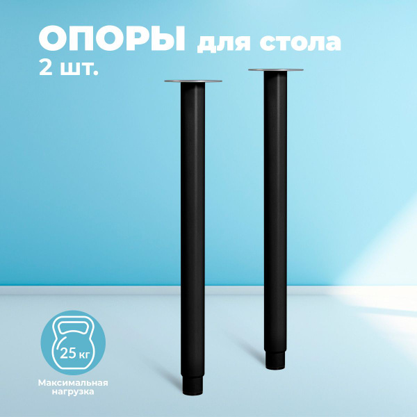 Ножки для стола, металлические, черные, регулируемые по высоте ...