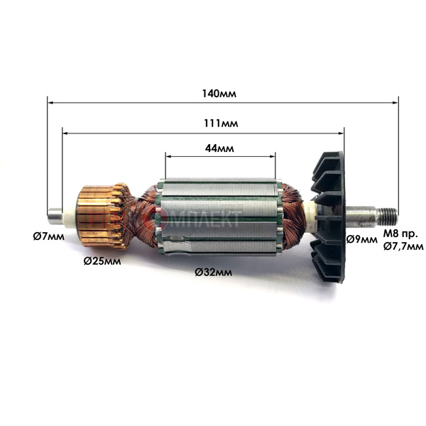 Якорь / ротор для фрезера ФИОЛЕНТ 620W, (Якорь арт. 735) купить на OZON ...