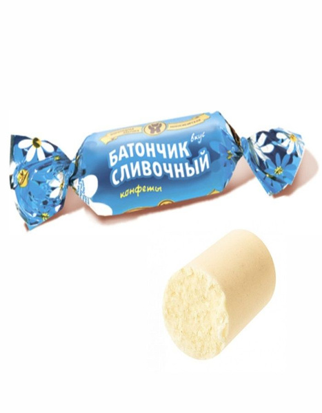 Конфеты "Батончик Сливочный", 1000 грамм, Шоколадная Фабрика ...