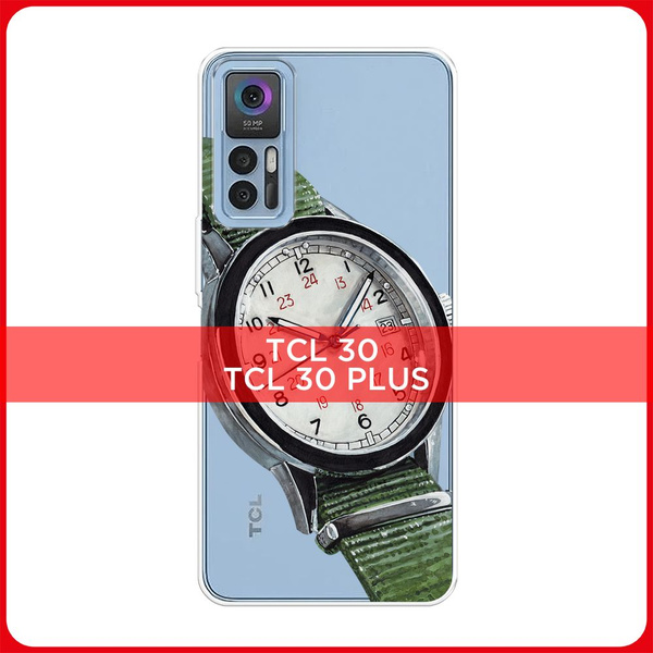 Силиконовый чехол на TCL 30/30 Plus / ТСЛ 30/30 Плюс "Наручные часы ...