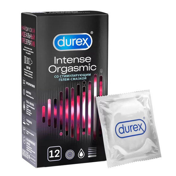 Презервативы Durex Intense Orgasmic со стимулирующим гелем-смазкой №12 ...