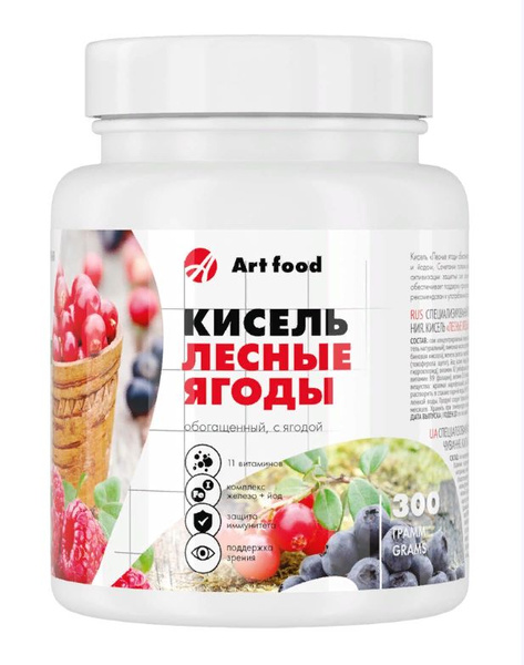 Арт Лайф Кисель быстрого приготовления Лесные ягоды с кусочками ягод ...