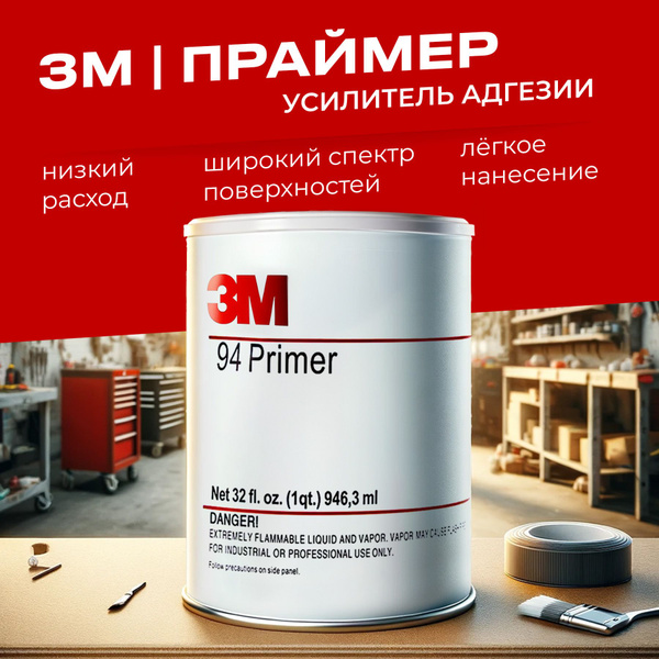 Праймер для скотча 3М 946 мл, усилитель клея для скотча и пленки ...