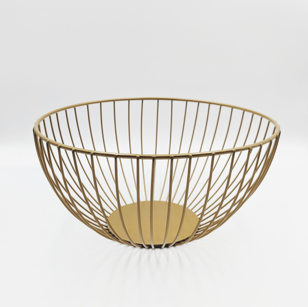 Фруктовница ESTETIC HOME, ваза для фруктов металлическая лофт золотая ...