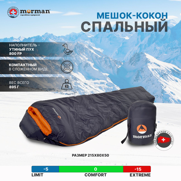 Спальный мешок туристический пуховый -5C - купить с доставкой по ...