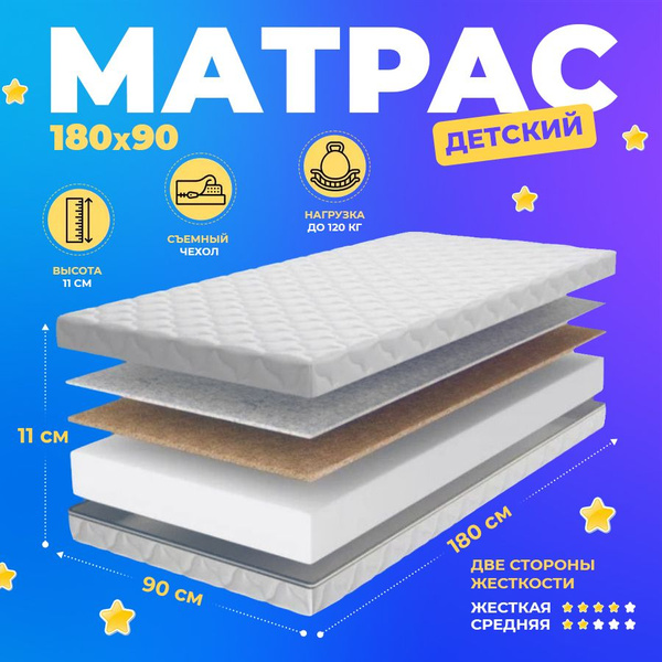 Матрас в кроватку Три Кроватки Групп Матрас, Беспружинный, 90 купить c ...