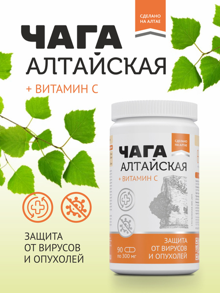 Чага Алтайская в капсулах/ экстракт чаги/ гриб берёзовый - купить с ...