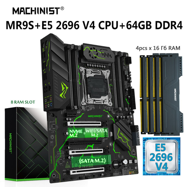 Материнская плата MACHINIST MR9S+E5-2696-V4 cpu-64Gb купить по низкой ...