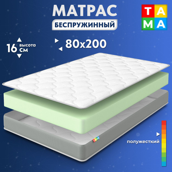 Матрас TAMA FOAM ROLL 16, Беспружинный, 80 - купить по выгодной цене в ...