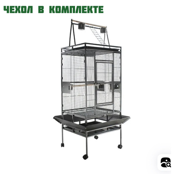 Клетка для птиц Triol BC18 , черный металлик, 830х770х1720 мм купить на ...