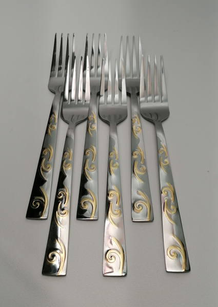 Stainless Steel Вилка столовая "Завитушки", длина 20.2 см, 6 шт ...