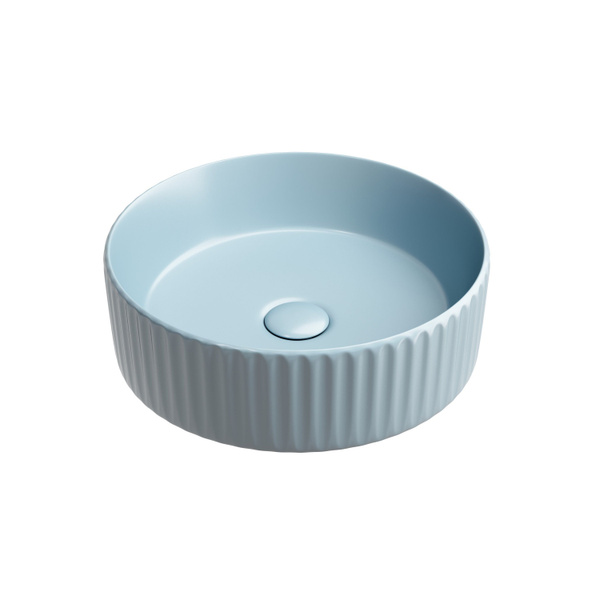 Накладная раковина круглая Ceramicanova Element голубая матовая ...