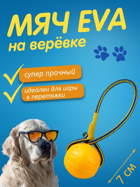 Мяч на веревке для собак EVA - купить с доставкой по выгодным ценам в ...