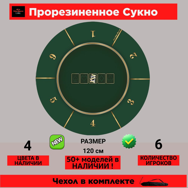 Сукно для покера круглое 120 см - купить с доставкой по выгодным ценам ...