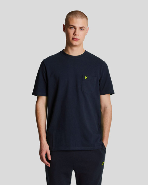 Футболка Lyle & Scott, размер 52, цвет темно-синий, 97% хлопок, 3% ...