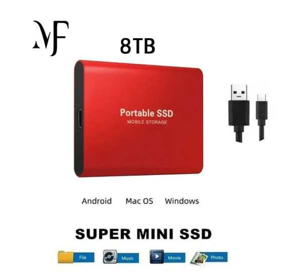 Мобильный жесткий диск емкостью 8ТБ портативный SSD жесткий диск для ...