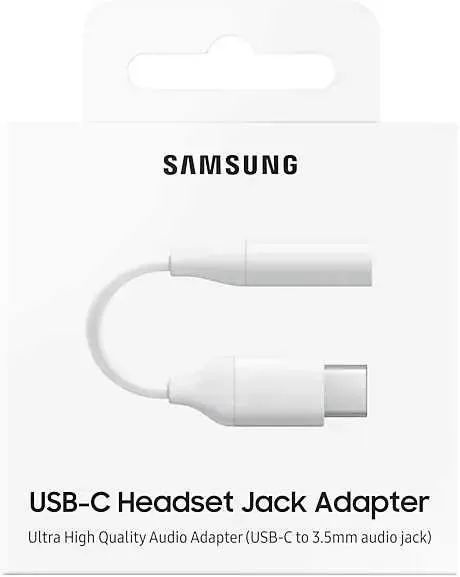 Переходник Samsung EE-UC10JUWRGRU, USB Type-C - Jack 3.5 Белый - купить ...