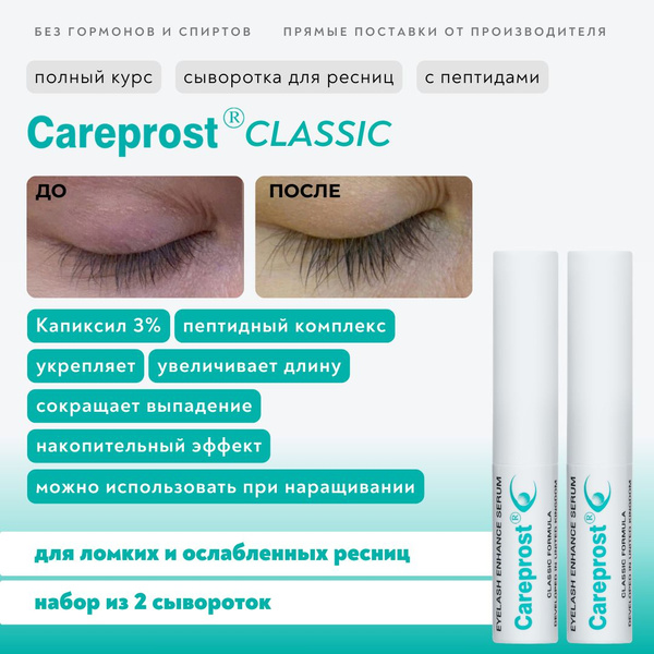 Набор пептидных сывороток для роста ресниц Careprost (Карепрост ...