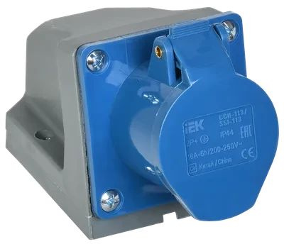 Розетка ОП 16А 220В 2P+PЕ ССИ-113 IP44 IEK PSR11-016-3 - купить по ...