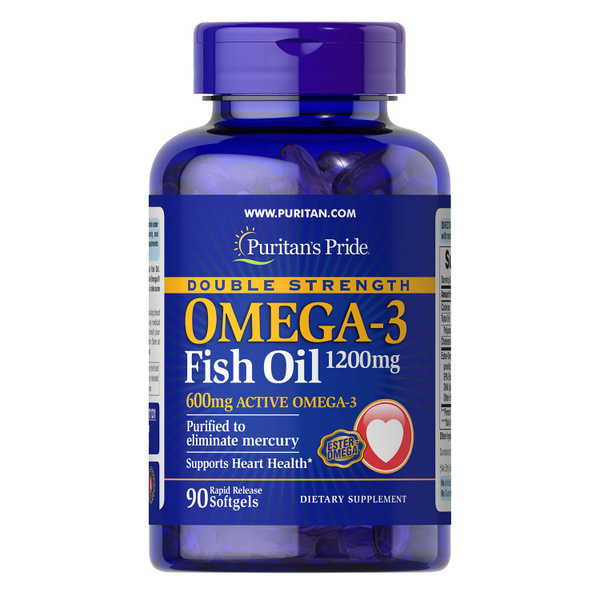 Омега 3 рыбий жир Double Strength Omega 3 Fish Oil 1200 мг Puritans ...