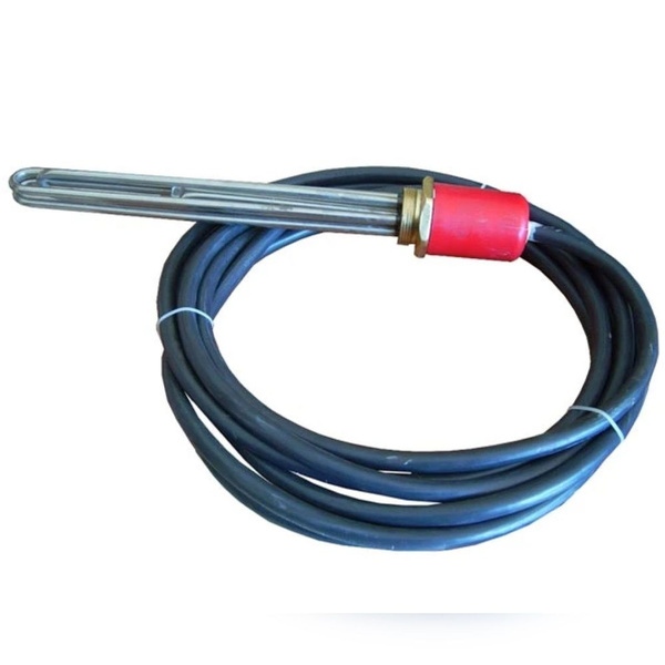 Блок ТЭН прямой НЕРЖАВЕЙКА гайка латунная, 12000 W (380 V) на резьбе 2 ...