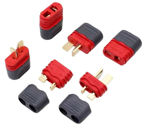 Разъемы силовые Amass T-Plug Deans V2 Plus 1015E-M и 1015E-F (пара ...