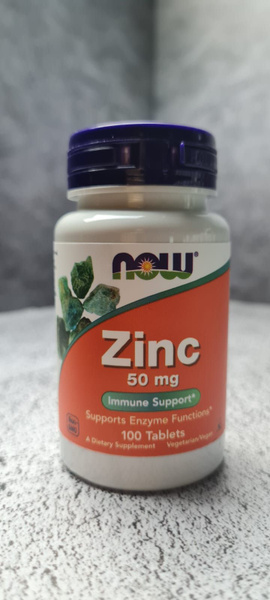 Now Foods Zinc Gluconate 50 mg 100 tablets, Нау Цинк Глюконат 50 мг 100 ...