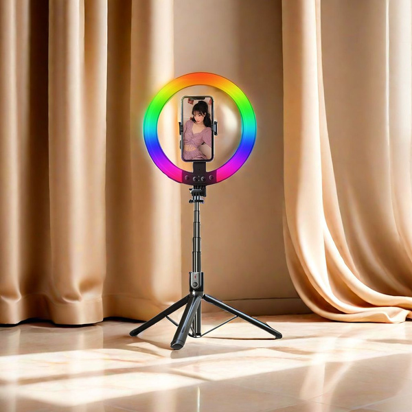 1,8-метровый RGB-фонарик-тренога для мобильных телефонов, селфи-палка ...