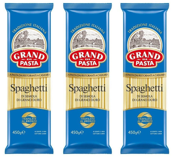 Grand di Pasta Макаронные изделия Spaghetti, 450 г, 3 шт. - купить с ...
