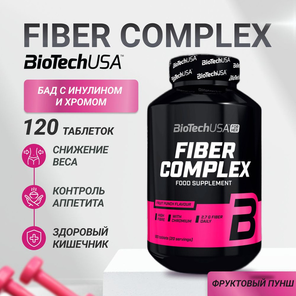 Характеристики Клетчатка (инулин) + Хром Fiber Complex 120 жевательных ...