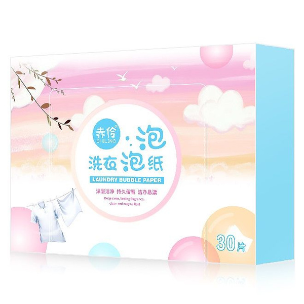 Характеристики Пластины для стирки белья Laundry Bubble Paper ...
