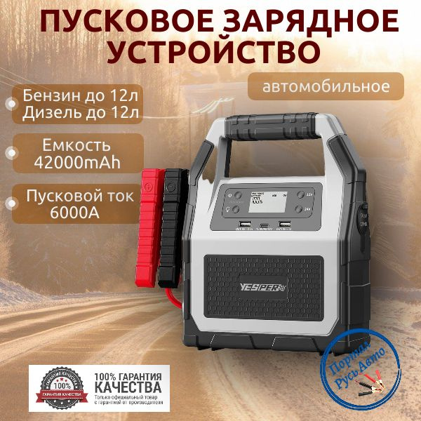 Автомобильное пусковое портативное устройство бустер 12-24В VTOMAN ...