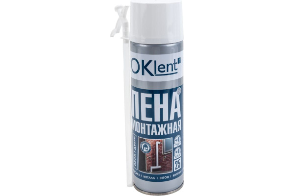 Пена бытовая монтажная OKlent 25 650 мл 380 гр 00000431650 купить на ...