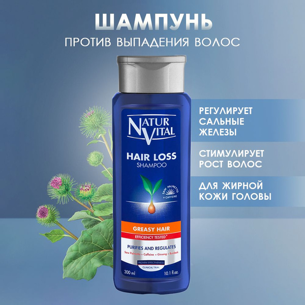 Natur Vital Шампунь против выпадения волос/шампунь для жирных волос ...