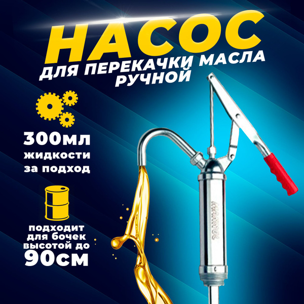 Насос для перекачки топлива из бочки MANNOL, ручной рычажный - купить с ...