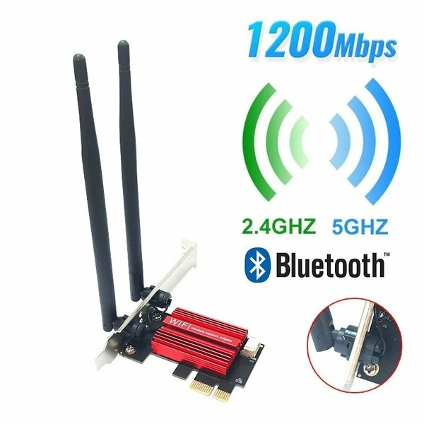 Сетевая карта для ПК Fenvi (7260AC Pro) AC1200 Bluetooth 4,0, PCI-E, Wi ...