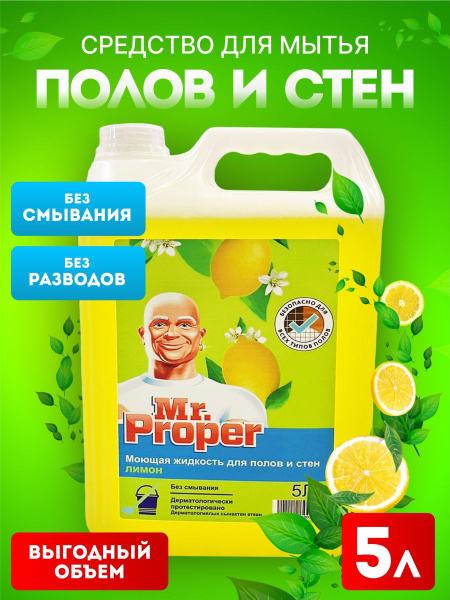 Моющая жидкость Мистер пропер для стен и потолков купить на OZON по ...
