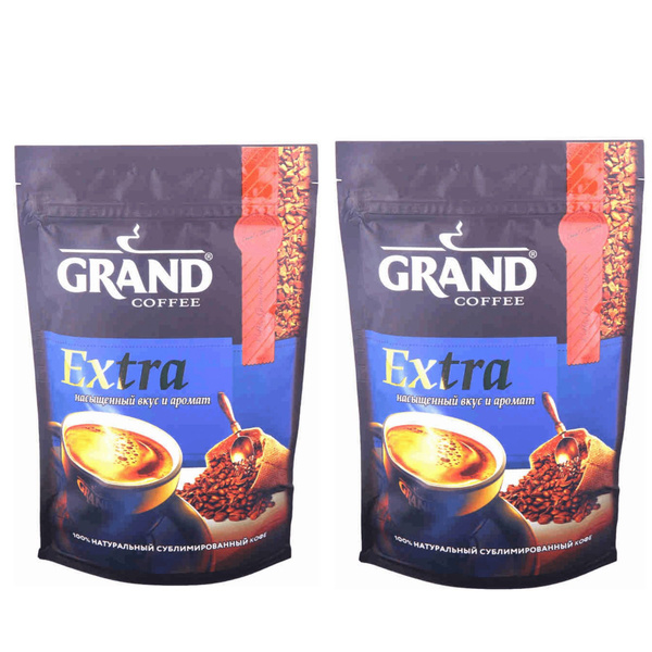 Grand Кофе растворимый Экстра, сублимированный, 75 г, 2 уп - купить с ...