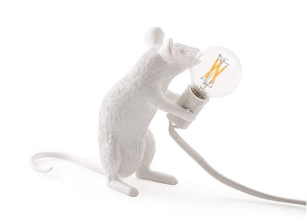 Современная милая художественная настольная лампа-мышь, прикроватный ...