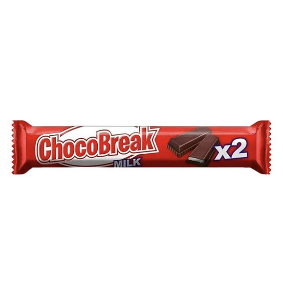 Печенье в шоколаде CRAFERS "CHOCO BREAK"с молочной начинкой 20 штук по 40 гр. - 