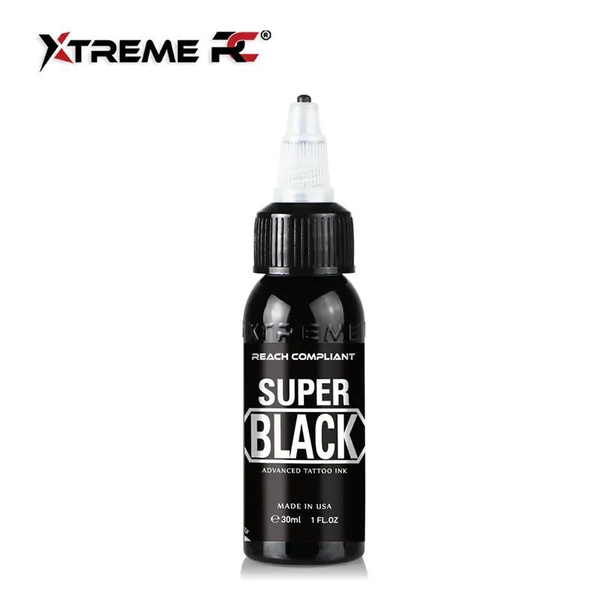 Универсальная чёрная тату краска SUPER BLACK Xtreme Ink, 30мл - купить ...