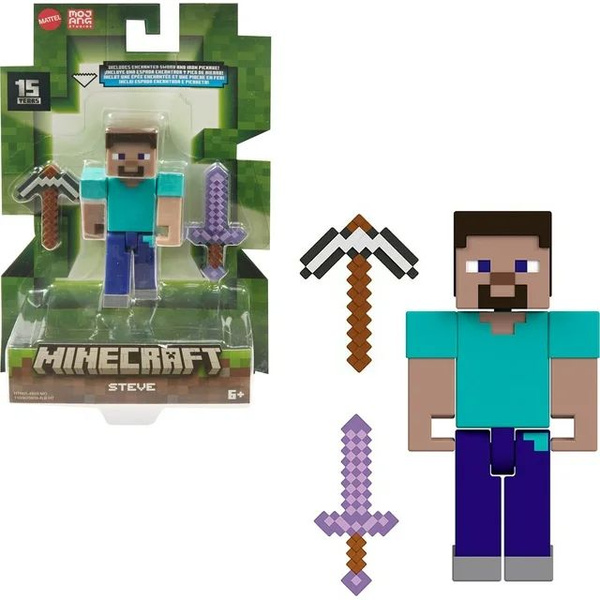 Mattel Minecraft-Маленькая скульптура 2-в-1 с большой головой и ...